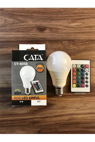 CATA LED AMPUL 9W RGB KUMANDALI