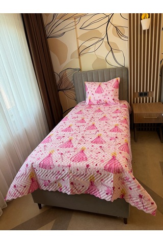 Prenses Desenli Pike Takımı Tek Kişilik Çok Renkli