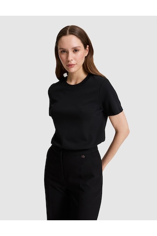 Pierre Cardin Kadın Siyah Tişört Basic 50323570-vr046
