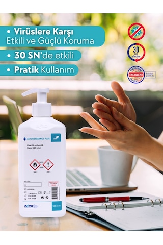 Acto Actodermanol Plus 500 Ml El Ve Cilt Antiseptiği %89 V/v Etan
