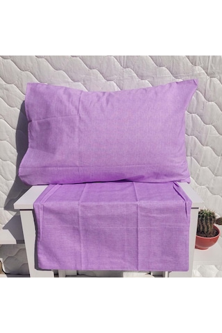 Mef Collection Fırça Desen Yastık Kılıfı Lila 2'li