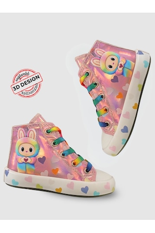 Pembe Hologram Kız Çocuk Fermuarlı Sneaker Pembe Hologram Kız Çocuk Fermuarlı Sneaker