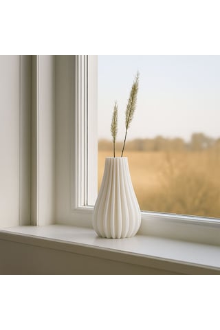 Dikey Hatlı Modern Vazo-fibrika Store Siyah