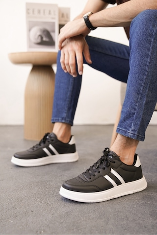 Daxors D0163 Günlük Ortopedik Erkek Sneaker Spor Ayakkabı Siyah-beyaz