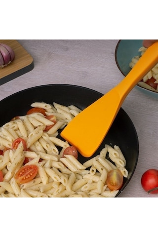Lurch - Platin Silikon Spatula 28 Cm Sarı - Yanmaz, Yapışmaz, Bükülmez, Çizmez, Tat Ve Koku Bırakmaz - 240044 Renk