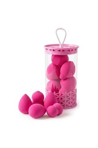 Mini Boy 8'li Koyu Pembe Makyaj Süngeri Seti- 2 Cm X 3 Cm Makyaj Uygulama Süngeri