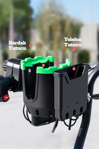 Motorsiklet Bisiklet Atv Telefon Ve Bardak Tutucu Tutacağı 2in1 X23 1 Adet