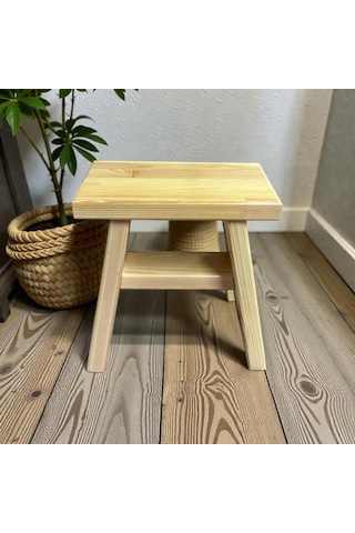 Tabure Ahşap 30mm Masif Çam Ağacı Ahşap