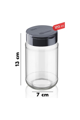 Nandy Home Stantlı Daphne Baharatlık Takımı - İkili Click Kapak 3'lü Set 370 Cc Şeffaf