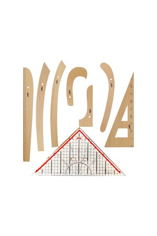 Riga Cetvel Seti-Terzi Cetvel Seti-8 Parça Riga Takımı