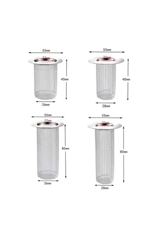 Besthome1 304 Paslanmaz Çelik Kanal Tıkanıklık Önleyici Ağı - 4 Farklı Boyutlu Saç Filtresi Diğer Diğer