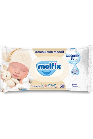 Molfix Izotonik Sulu Yenidoğan Islak Mendil 12X50 Adet