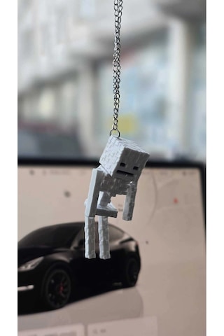 İskelet Oto Dikiz Aynası Süsü Zincirli