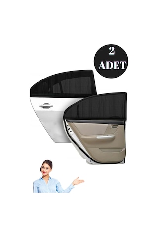 2 Adet Oto Araç Araba Güneşlik Yan Cam Perde Yancam Güneşliği