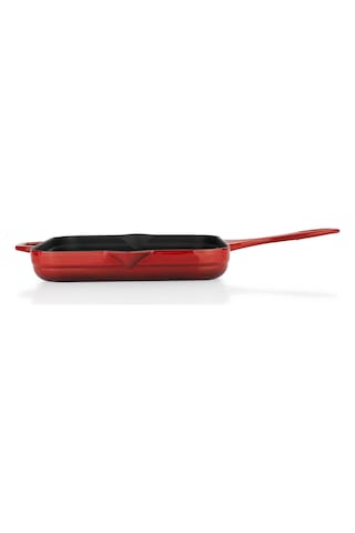 Schafer Guss Chef Döküm Kare Grill Tava 28x28Cm-1 Parça-Kırmızı