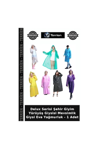 Terrien Delux Serisi Şehir Giyim Yürüyüş Giysisi Mevsimlik Giysi Eva Yağmurluk - 1 Adet 370mor