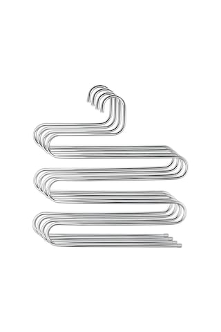 Arvale 4 Adet Metal Pantolon Eşarp Askısı 5 Katlı 4 Adet Askı
