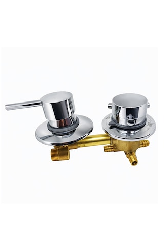 Ayrıntıshop 4 Yollu Duşakabin Bataryası Kompakt Sistem 12 Cm Krom