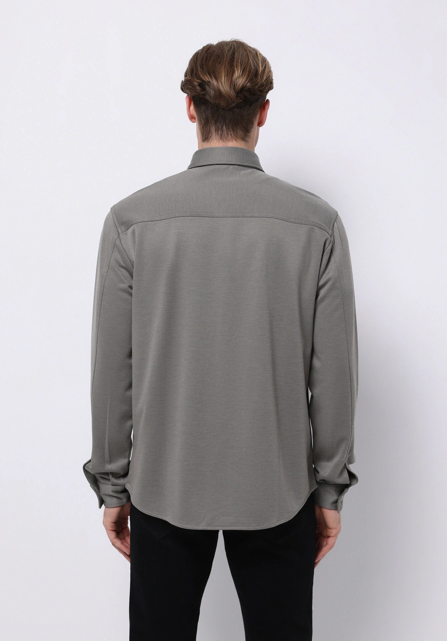 Colins Regular Fit Erkek Yeşil Shacket Cl1075640 Q1.v2 Sag Sage