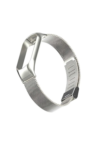 Ekılıf - Xiaomi Mi Band 5 Uyumlu - Kordon Metal Kordon Krd-06 - Siyah