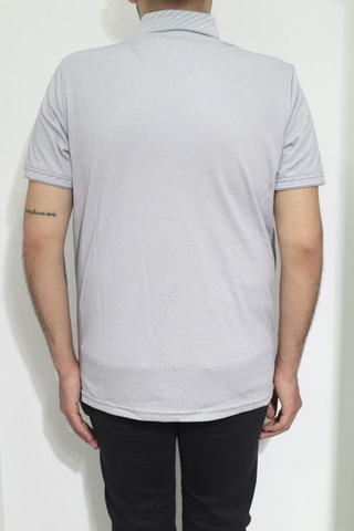 Santa Dmc Tekstil Erkek Düz Spor Kesim Normal Kalıp Polo Yaka T-shirt Gri