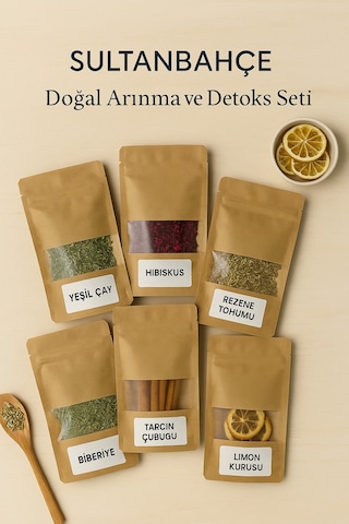 Bitkisel Seti 6'lı Doğal Seti Bitki Çayı Seti Doğal Destek