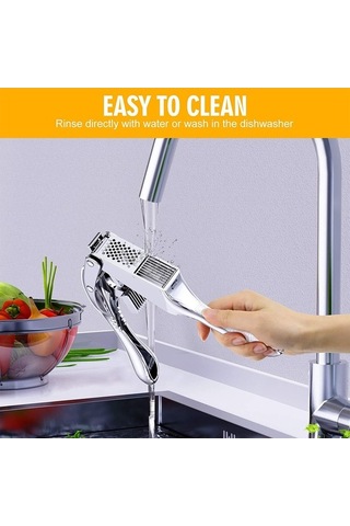 Pazly Şık 2'li Sarımsak Pres-2'i Paslanmaz Çelik Kırıcı Dilimleyici, Eve Taşınma Hediyesi, Çok Renkli Çok Renkli