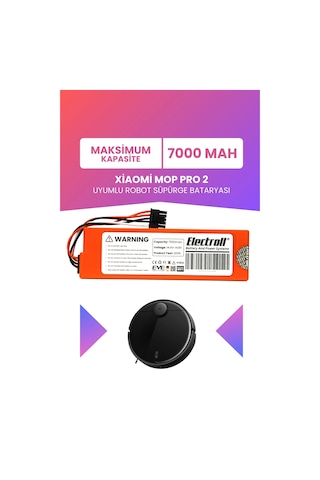 Xiaomi Mop Pro 2 Uyumlu Batarya Maksimum Kapasite 7000mah Pil