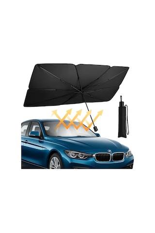 Bay Katlanabilir Araba Ön Cam Güneşlik Şemsiye 140x79 Cm Uv Koruyucu Oto Gölgelik 1 Adet Najmaddin