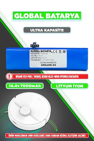 Dreame D9 Uyumlu Batarya 7000mah