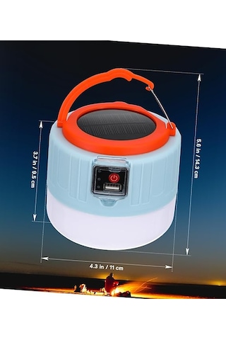 Klaus Pro Solar Kamp Lambası Güneş Enerjili Kamp Lambası Kumandalı 10saat Beyaz