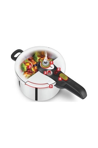 Tefal Secure 5 Neo 6 L Düdüklü Tencere Gümüş - Siyah