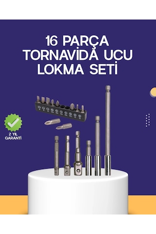 Buğz 16 Parça Bits Ve Adaptör Seti Vidalama Tamir Bakım Seti