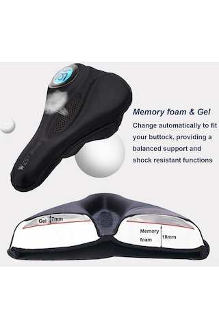 Artfulabode Yumuşak Yol Yastığı Sürüş Sele Konforlu Renkli Ped Koltuk Kaymaz Kapağı Jel Ekipmanları Bisiklet Aksesuarları Sw Çok Renkli