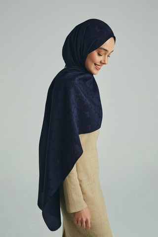 Maisa Neda Pamuk İpek Şal 70 190 Cm - Laçivert 8990 Lacivert
