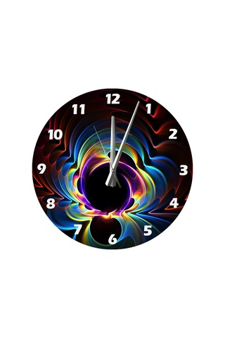 Ti-play Renk Dalgaları 30x30cm Akrilik Dekoratif Modern Duvar Saati ÇOk Renkli