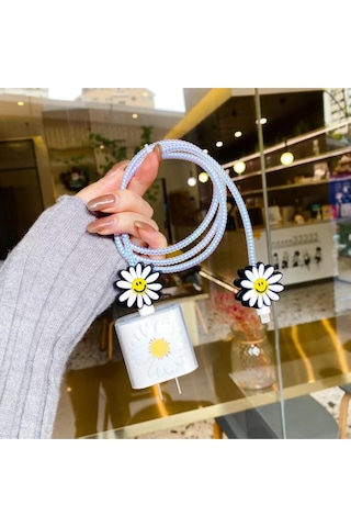 18w/20w Uyumlu Papatya Şarj Aleti Koruyucu Şarj Kablosu Örme Aparatlı Koruyucu Toparlayıcı İthalatçı