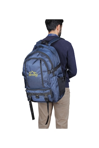 Sr-02 Dağcı 17-18.4 Inch Laptop Bölmeli Büyük Boy Sırt Çantası,dağcı Çantası,seyahat Kamp Çantası Lacivert