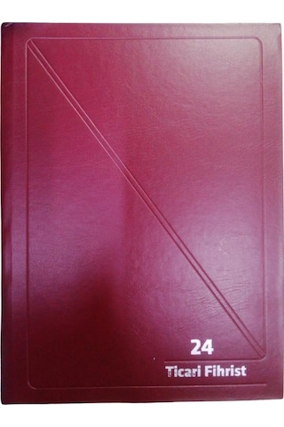 Fihrist Ticari 24'lü 20x28 Bordo Cilt Bezli 1 Adet Artlantis Ticari Firhist Bordo 20 28