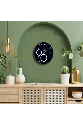 Volante 30 Cm Dekoratif Duvar Saati 261212-syh19 Mavi Siyah