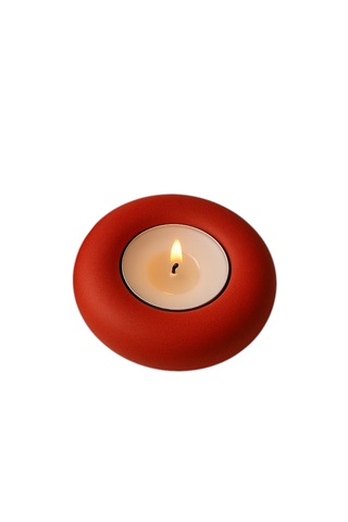 El Yapımı Taş Tozu Tealight Mumluk Dekoratif Mumluk Minimal Modern Ev Dekoru Renk Seçenekli Mumluk Kırmızı