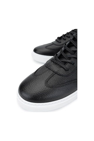 Tamer Tanca Erkek Hakiki Deri Siyah Floter Sneakers & Spor Ayakkabı 352 22350 Erk Ayk Y25 Sıyah Fltr Siyah