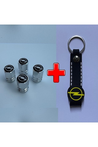 Opel İle Uyumlu Logolu Alüminyum Sibop Kapağı Ve Silikon Anahtarlık
