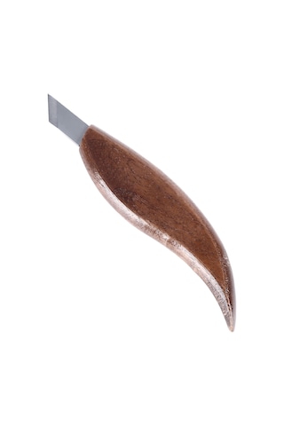 Maiyame Ahşap Oymak Bıçağı - 420 Paslanmaz Çelik Bıçak, Ceviz Ağacı Sapı, Ergonomik Tasarım, Hassas Kesim, Ahşap İşleme Aracı