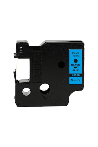 Foogy Dymo D1 Etiket Muadili 12 MM X 7 M Mavi-Siyah