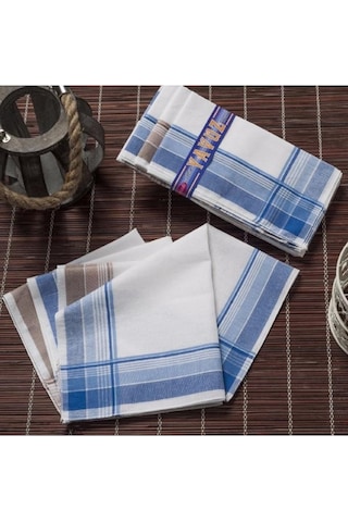 Yavuz Kutulu 39x39 Cm Kumaş 12 Adet Mendil Ym 02 Çok Renkli