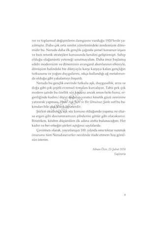 Yirmi Aşk Şiiri: Ve Bir Umutsuz Şarkı