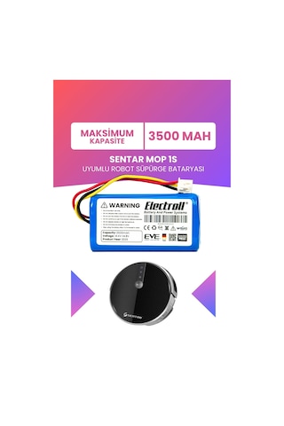 Sentar Mop 1s Uyumlu Batarya Maksimum Kapasite 3500mah Pil Robot Süpürge Batarya Değişimi