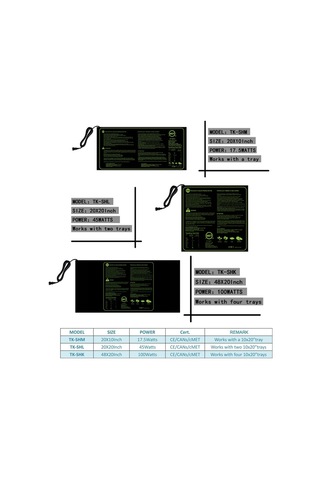 Sones 20 X 10in Su Geçirmez Fide Isıtma Pedi Sabit Sıcaklık Isıtma Pedi Ab Fişi 230v