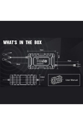 Symbee 12v 6a Akıllı Şarj Cihazı - Tam Otomatik, Taşınabilir Ve Desülfatörlü Motosiklet Akü Şarj Aleti